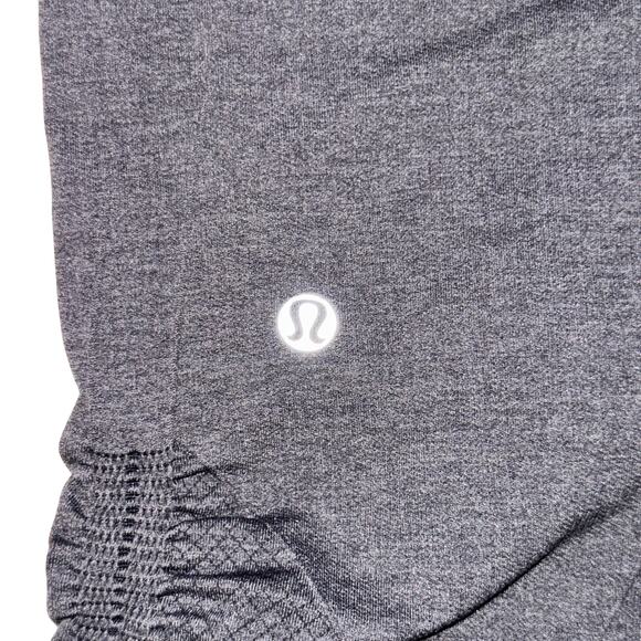 Lululemon Ebb And Flow Crop II Women's Size 8 Deep Coal Gray Seamless Mid Rise - Picture 4 of 4